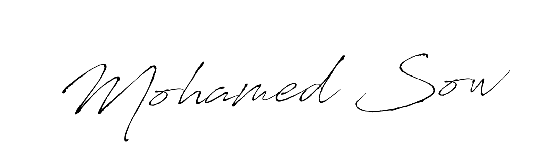 Design your own signature with our free online signature maker. With this signature software, you can create a handwritten (Antro_Vectra) signature for name Mohamed Sow. Mohamed Sow signature style 6 images and pictures png