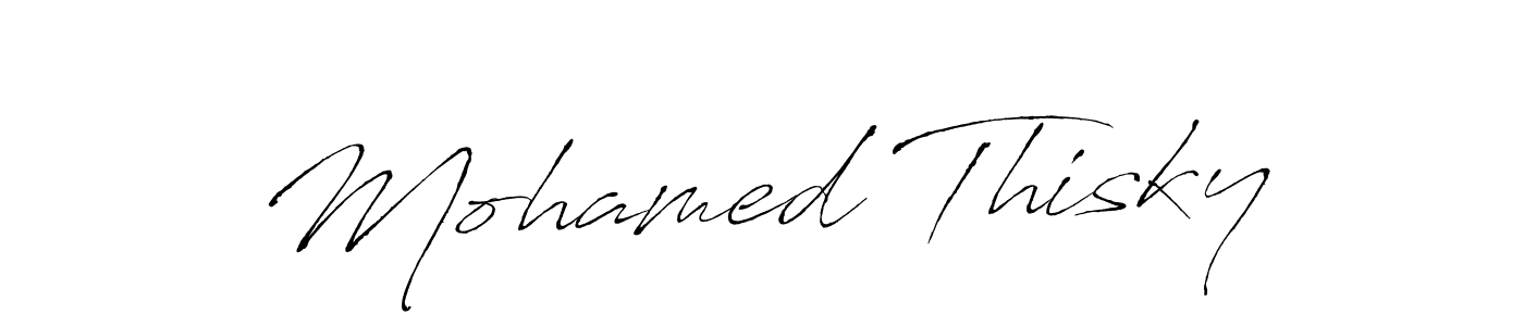 Mohamed Thisky stylish signature style. Best Handwritten Sign (Antro_Vectra) for my name. Handwritten Signature Collection Ideas for my name Mohamed Thisky. Mohamed Thisky signature style 6 images and pictures png