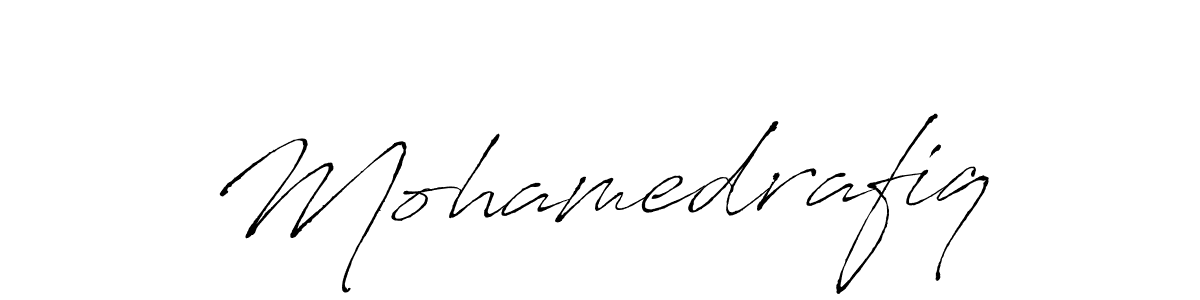 The best way (Antro_Vectra) to make a short signature is to pick only two or three words in your name. The name Mohamedrafiq include a total of six letters. For converting this name. Mohamedrafiq signature style 6 images and pictures png
