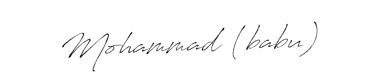 Use a signature maker to create a handwritten signature online. With this signature software, you can design (Antro_Vectra) your own signature for name Mohammad (babu). Mohammad (babu) signature style 6 images and pictures png