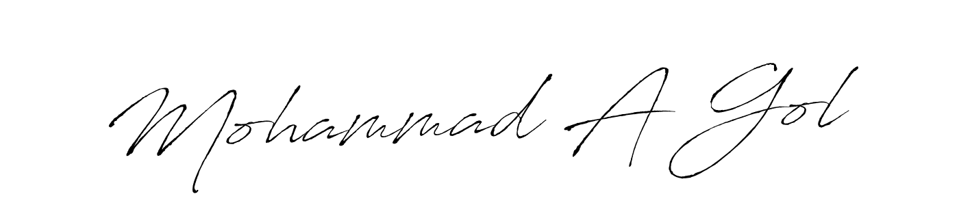 Make a beautiful signature design for name Mohammad A Gol. With this signature (Antro_Vectra) style, you can create a handwritten signature for free. Mohammad A Gol signature style 6 images and pictures png