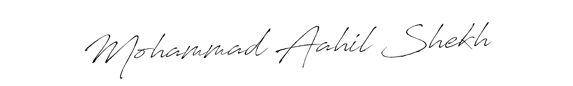 It looks lik you need a new signature style for name Mohammad Aahil Shekh. Design unique handwritten (Antro_Vectra) signature with our free signature maker in just a few clicks. Mohammad Aahil Shekh signature style 6 images and pictures png