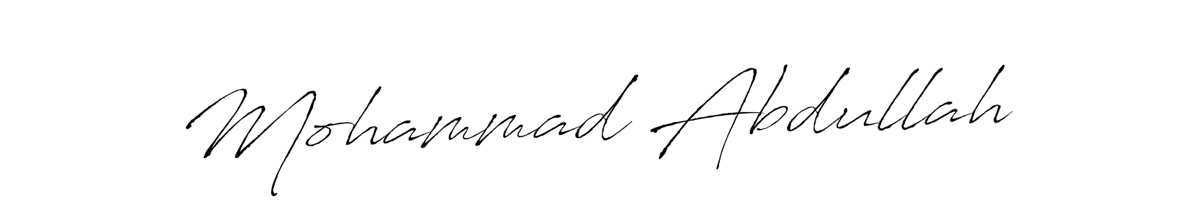 Design your own signature with our free online signature maker. With this signature software, you can create a handwritten (Antro_Vectra) signature for name Mohammad Abdullah. Mohammad Abdullah signature style 6 images and pictures png
