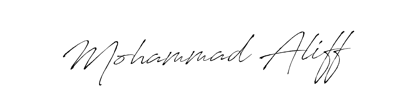 Create a beautiful signature design for name Mohammad Aliff. With this signature (Antro_Vectra) fonts, you can make a handwritten signature for free. Mohammad Aliff signature style 6 images and pictures png