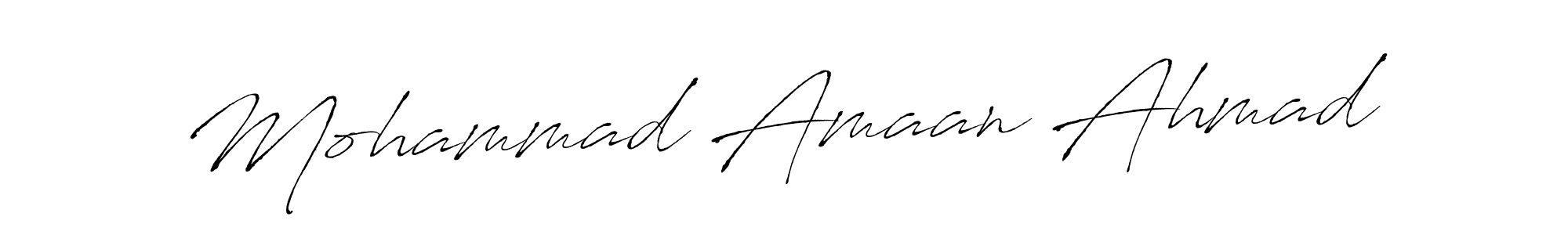 How to make Mohammad Amaan Ahmad signature? Antro_Vectra is a professional autograph style. Create handwritten signature for Mohammad Amaan Ahmad name. Mohammad Amaan Ahmad signature style 6 images and pictures png