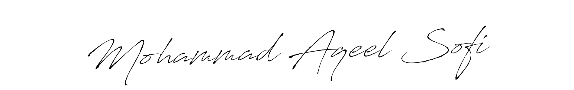Create a beautiful signature design for name Mohammad Aqeel Sofi. With this signature (Antro_Vectra) fonts, you can make a handwritten signature for free. Mohammad Aqeel Sofi signature style 6 images and pictures png
