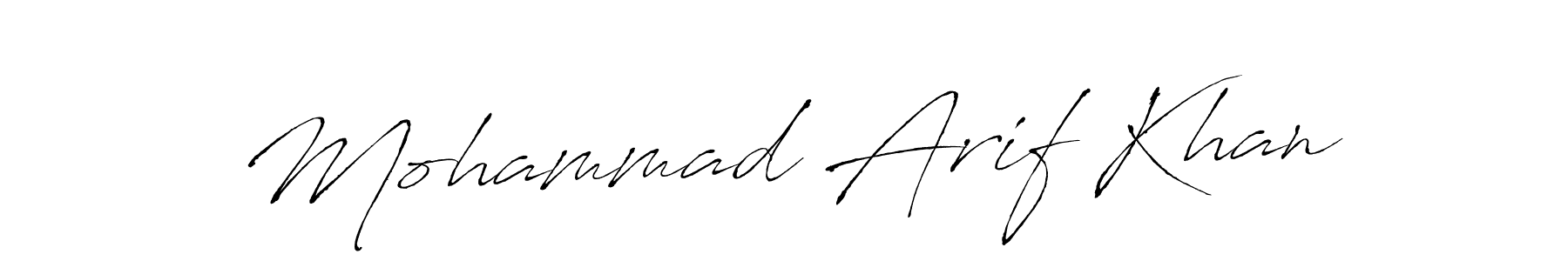 Design your own signature with our free online signature maker. With this signature software, you can create a handwritten (Antro_Vectra) signature for name Mohammad Arif Khan. Mohammad Arif Khan signature style 6 images and pictures png
