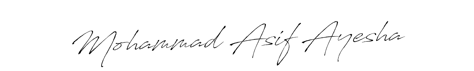 Mohammad Asif Ayesha stylish signature style. Best Handwritten Sign (Antro_Vectra) for my name. Handwritten Signature Collection Ideas for my name Mohammad Asif Ayesha. Mohammad Asif Ayesha signature style 6 images and pictures png