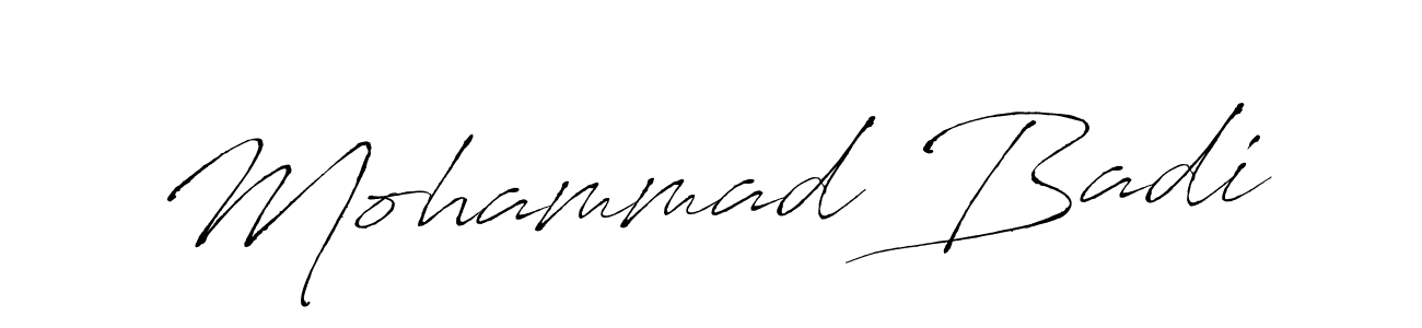Create a beautiful signature design for name Mohammad Badi. With this signature (Antro_Vectra) fonts, you can make a handwritten signature for free. Mohammad Badi signature style 6 images and pictures png