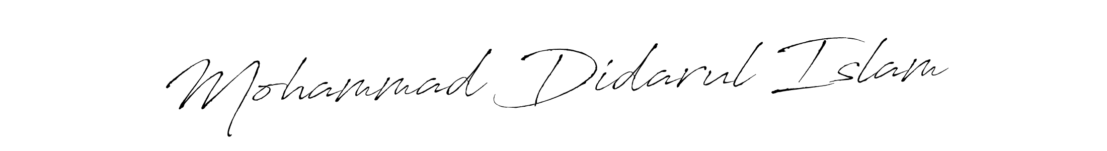 Design your own signature with our free online signature maker. With this signature software, you can create a handwritten (Antro_Vectra) signature for name Mohammad Didarul Islam. Mohammad Didarul Islam signature style 6 images and pictures png