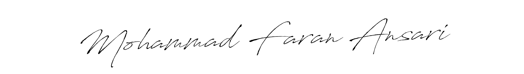 Also we have Mohammad Faran Ansari name is the best signature style. Create professional handwritten signature collection using Antro_Vectra autograph style. Mohammad Faran Ansari signature style 6 images and pictures png