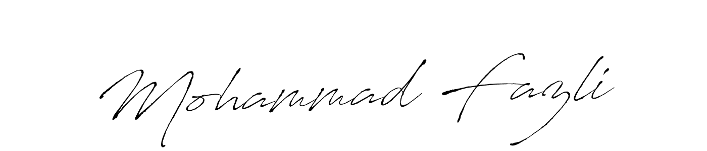 Make a beautiful signature design for name Mohammad Fazli. With this signature (Antro_Vectra) style, you can create a handwritten signature for free. Mohammad Fazli signature style 6 images and pictures png