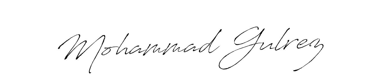 Make a beautiful signature design for name Mohammad Gulrez. With this signature (Antro_Vectra) style, you can create a handwritten signature for free. Mohammad Gulrez signature style 6 images and pictures png