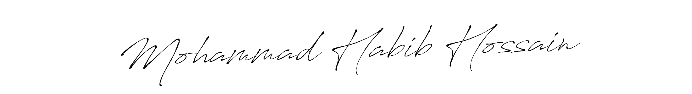 Also You can easily find your signature by using the search form. We will create Mohammad Habib Hossain name handwritten signature images for you free of cost using Antro_Vectra sign style. Mohammad Habib Hossain signature style 6 images and pictures png