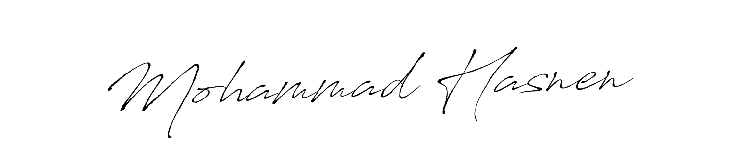 Mohammad Hasnen stylish signature style. Best Handwritten Sign (Antro_Vectra) for my name. Handwritten Signature Collection Ideas for my name Mohammad Hasnen. Mohammad Hasnen signature style 6 images and pictures png