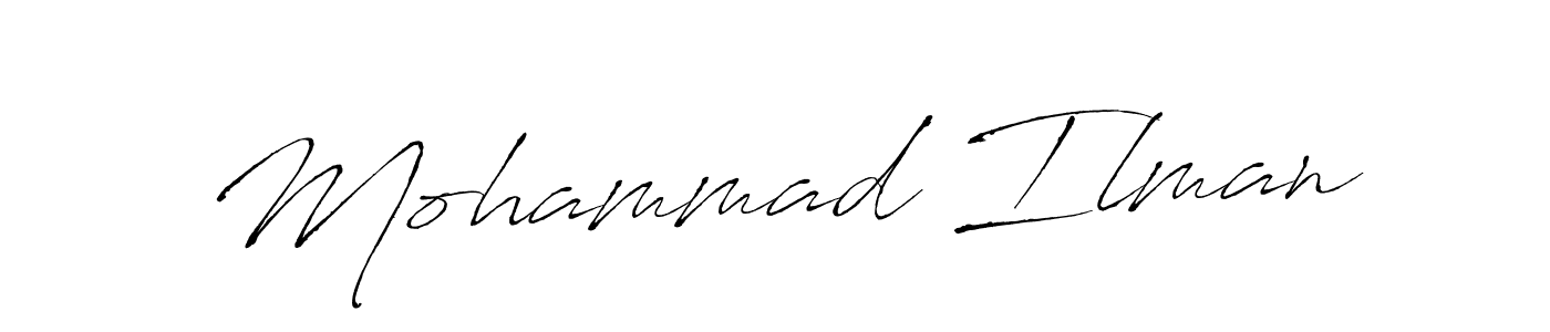 Make a short Mohammad Ilman signature style. Manage your documents anywhere anytime using Antro_Vectra. Create and add eSignatures, submit forms, share and send files easily. Mohammad Ilman signature style 6 images and pictures png