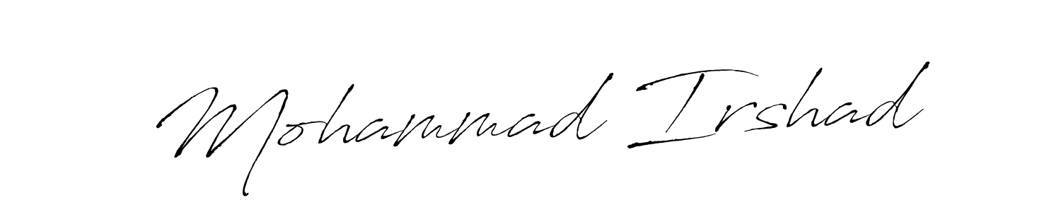 Make a short Mohammad Irshad signature style. Manage your documents anywhere anytime using Antro_Vectra. Create and add eSignatures, submit forms, share and send files easily. Mohammad Irshad signature style 6 images and pictures png