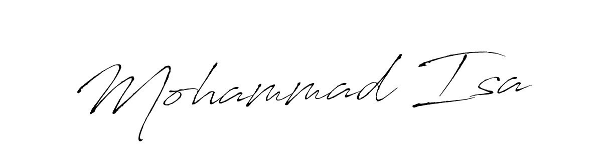 Make a beautiful signature design for name Mohammad Isa. With this signature (Antro_Vectra) style, you can create a handwritten signature for free. Mohammad Isa signature style 6 images and pictures png