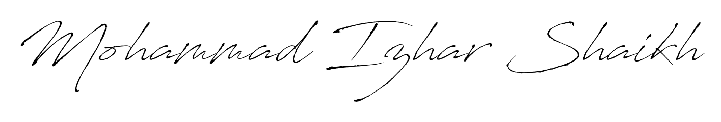 Get inspired by this graceful Antro_Vectra signature style for name Mohammad Izhar Shaikh. Smooth loops and balanced proportions for everyday use. Mohammad Izhar Shaikh signature style 6 images and pictures png