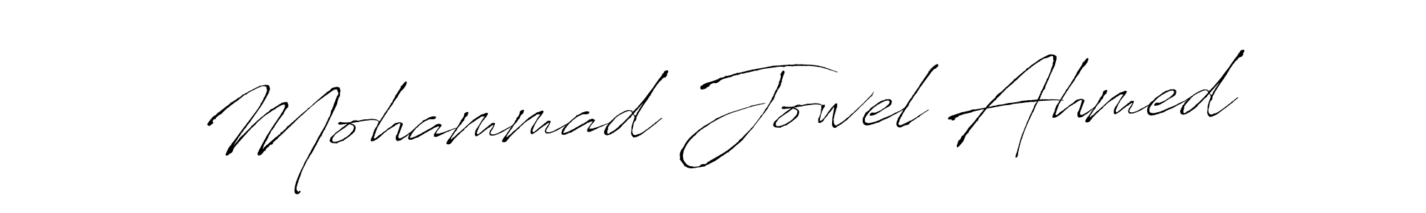 How to make Mohammad Jowel Ahmed name signature. Use Antro_Vectra style for creating short signs online. This is the latest handwritten sign. Mohammad Jowel Ahmed signature style 6 images and pictures png