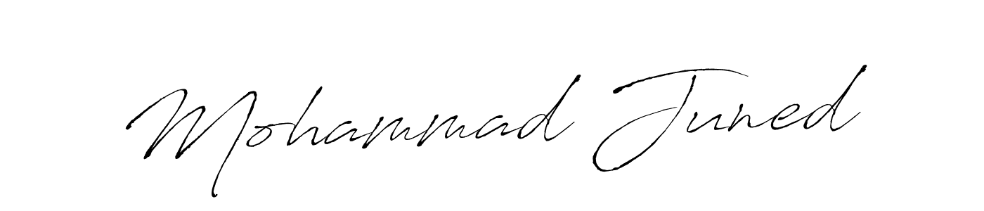 How to make Mohammad Juned name signature. Use Antro_Vectra style for creating short signs online. This is the latest handwritten sign. Mohammad Juned signature style 6 images and pictures png