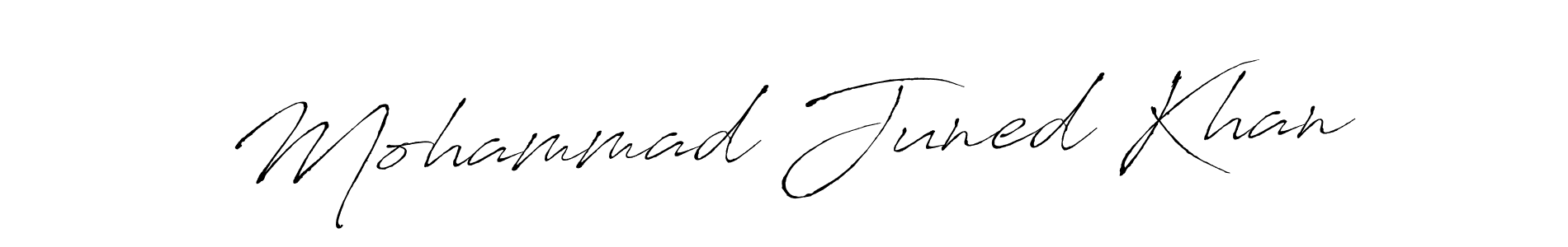 Create a beautiful signature design for name Mohammad Juned Khan. With this signature (Antro_Vectra) fonts, you can make a handwritten signature for free. Mohammad Juned Khan signature style 6 images and pictures png