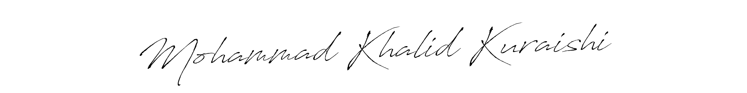 How to make Mohammad Khalid Kuraishi name signature. Use Antro_Vectra style for creating short signs online. This is the latest handwritten sign. Mohammad Khalid Kuraishi signature style 6 images and pictures png