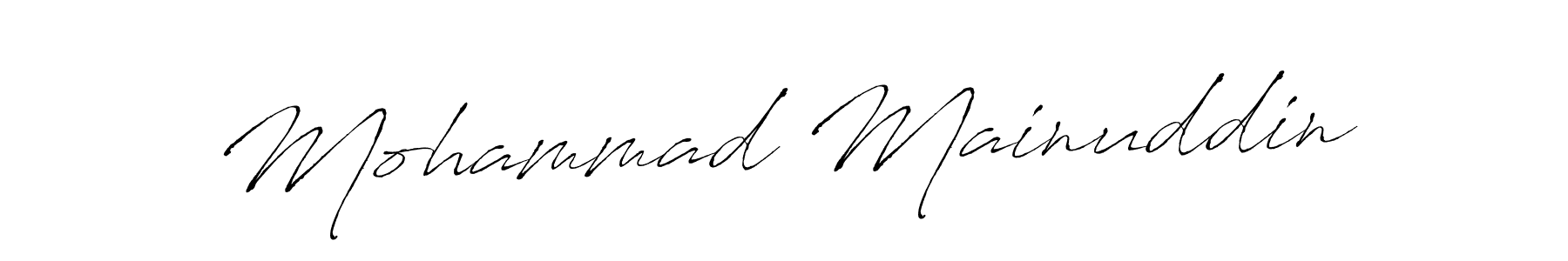 Create a beautiful signature design for name Mohammad Mainuddin. With this signature (Antro_Vectra) fonts, you can make a handwritten signature for free. Mohammad Mainuddin signature style 6 images and pictures png
