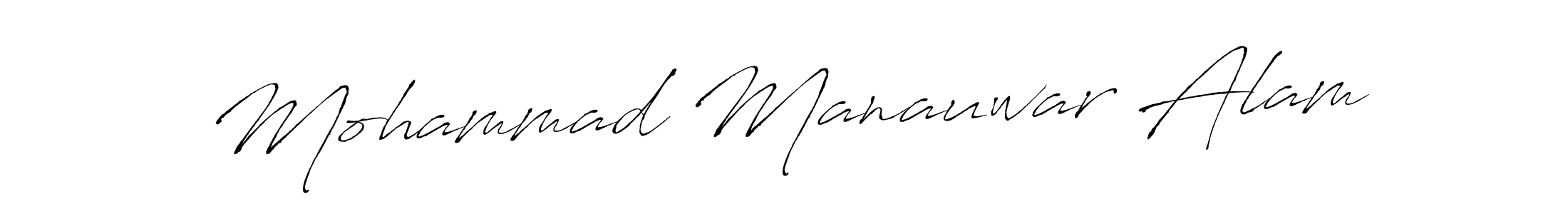 Create a beautiful signature design for name Mohammad Manauwar Alam. With this signature (Antro_Vectra) fonts, you can make a handwritten signature for free. Mohammad Manauwar Alam signature style 6 images and pictures png
