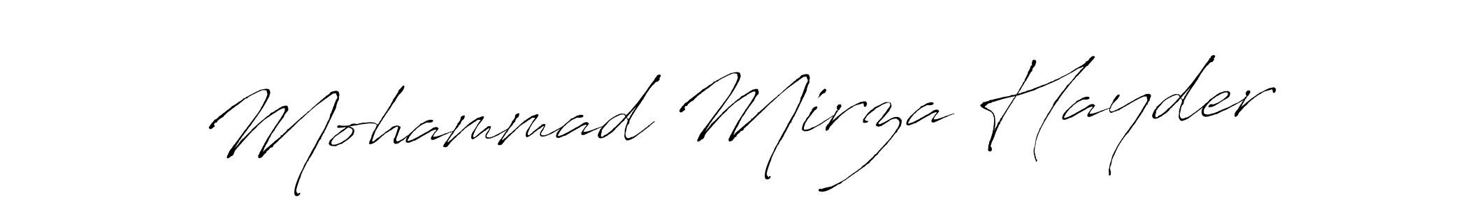 Mohammad Mirza Hayder stylish signature style. Best Handwritten Sign (Antro_Vectra) for my name. Handwritten Signature Collection Ideas for my name Mohammad Mirza Hayder. Mohammad Mirza Hayder signature style 6 images and pictures png