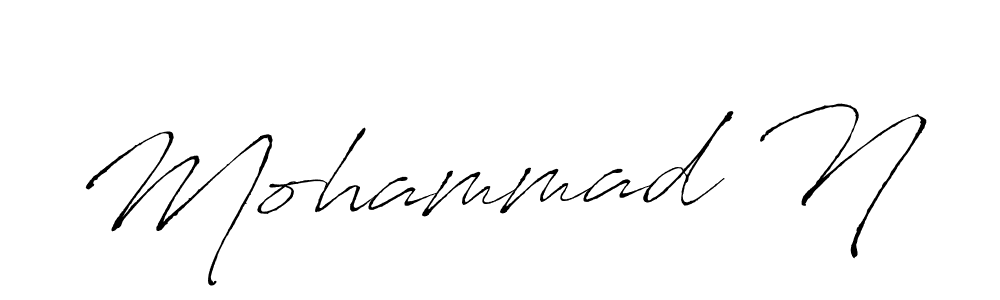 Create a beautiful signature design for name Mohammad N. With this signature (Antro_Vectra) fonts, you can make a handwritten signature for free. Mohammad N signature style 6 images and pictures png