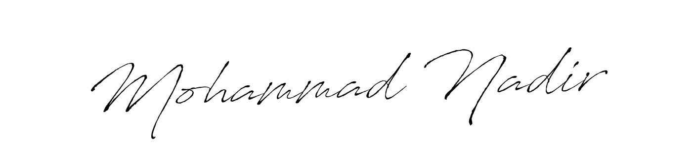 Make a beautiful signature design for name Mohammad Nadir. With this signature (Antro_Vectra) style, you can create a handwritten signature for free. Mohammad Nadir signature style 6 images and pictures png
