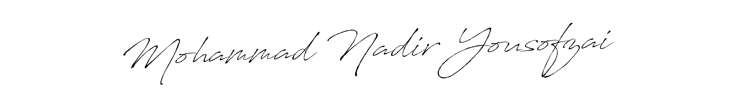 Make a short Mohammad Nadir Yousofzai signature style. Manage your documents anywhere anytime using Antro_Vectra. Create and add eSignatures, submit forms, share and send files easily. Mohammad Nadir Yousofzai signature style 6 images and pictures png