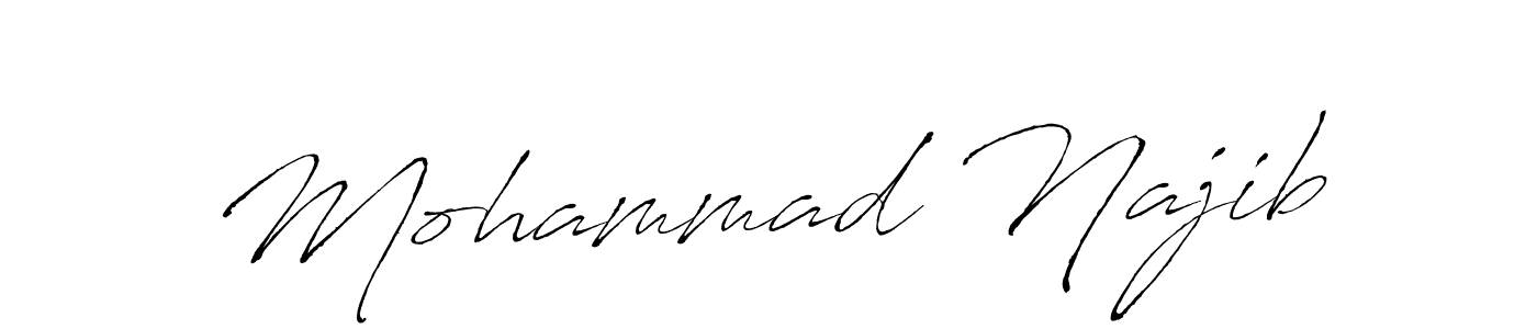Design your own signature with our free online signature maker. With this signature software, you can create a handwritten (Antro_Vectra) signature for name Mohammad Najib. Mohammad Najib signature style 6 images and pictures png