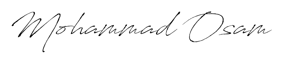 The Antro_Vectra font gives name Mohammad Osam a signature that looks effortless yet distinguished. Download high-res PNG instantly. Mohammad Osam signature style 6 images and pictures png