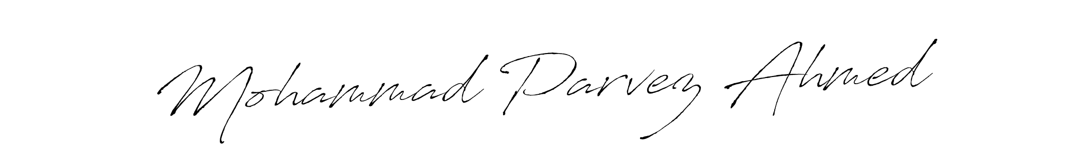 How to make Mohammad Parvez Ahmed name signature. Use Antro_Vectra style for creating short signs online. This is the latest handwritten sign. Mohammad Parvez Ahmed signature style 6 images and pictures png