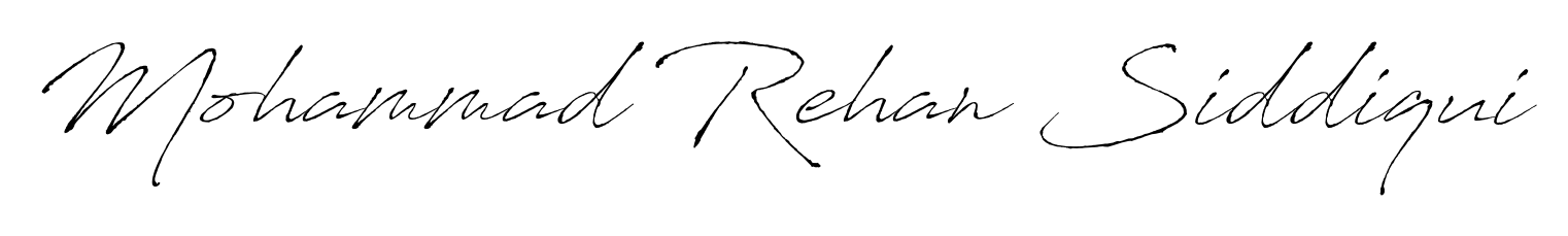 Practice writing Mohammad Rehan Siddiqui with the flow of Antro_Vectra lettering. A fantastic source of inspiration for developing your personal signature style. Mohammad Rehan Siddiqui signature style 6 images and pictures png
