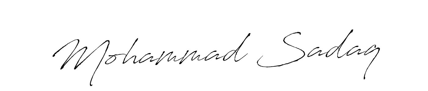 Make a beautiful signature design for name Mohammad Sadaq. With this signature (Antro_Vectra) style, you can create a handwritten signature for free. Mohammad Sadaq signature style 6 images and pictures png