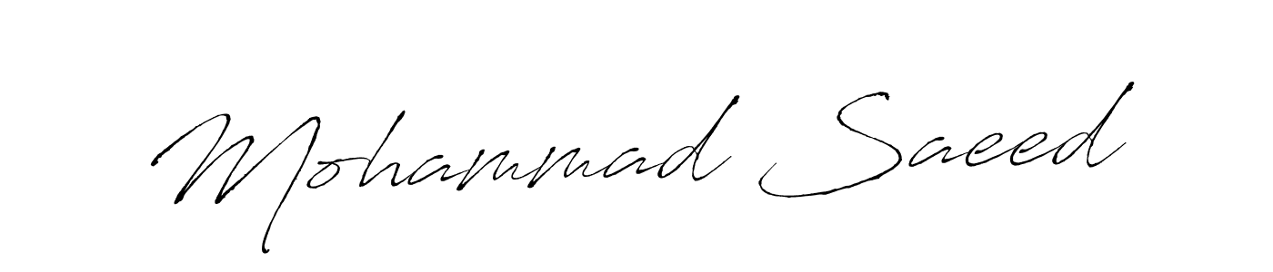 Make a beautiful signature design for name Mohammad Saeed. With this signature (Antro_Vectra) style, you can create a handwritten signature for free. Mohammad Saeed signature style 6 images and pictures png