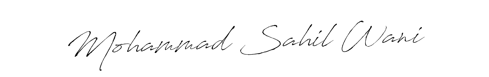 How to make Mohammad Sahil Wani name signature. Use Antro_Vectra style for creating short signs online. This is the latest handwritten sign. Mohammad Sahil Wani signature style 6 images and pictures png