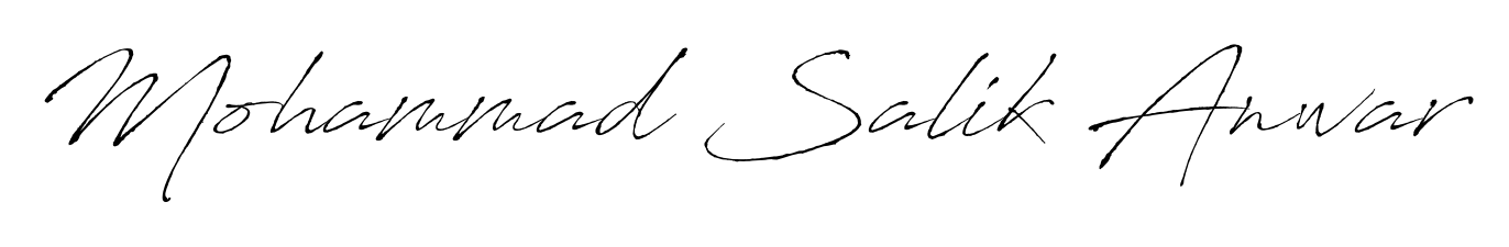 Also we have Mohammad Salik Anwar name is the best signature style. Create professional handwritten signature collection using Antro_Vectra autograph style. Mohammad Salik Anwar signature style 6 images and pictures png