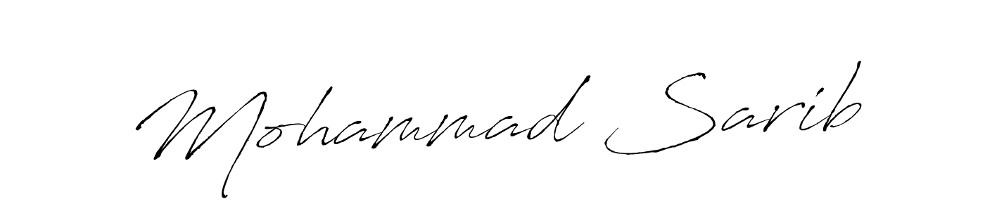 How to make Mohammad Sarib signature? Antro_Vectra is a professional autograph style. Create handwritten signature for Mohammad Sarib name. Mohammad Sarib signature style 6 images and pictures png