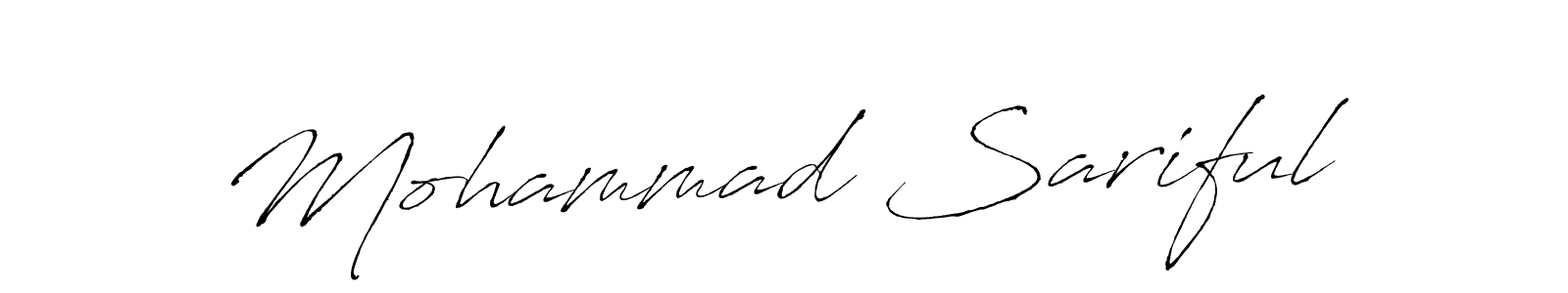 The best way (Antro_Vectra) to make a short signature is to pick only two or three words in your name. The name Mohammad Sariful include a total of six letters. For converting this name. Mohammad Sariful signature style 6 images and pictures png