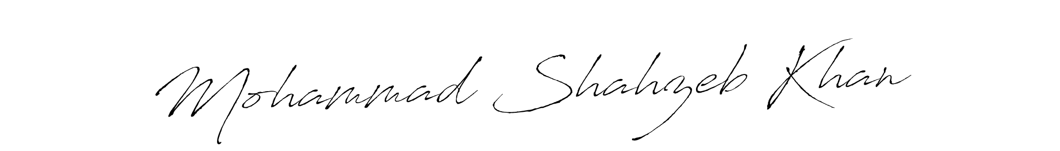 Make a beautiful signature design for name Mohammad Shahzeb Khan. With this signature (Antro_Vectra) style, you can create a handwritten signature for free. Mohammad Shahzeb Khan signature style 6 images and pictures png