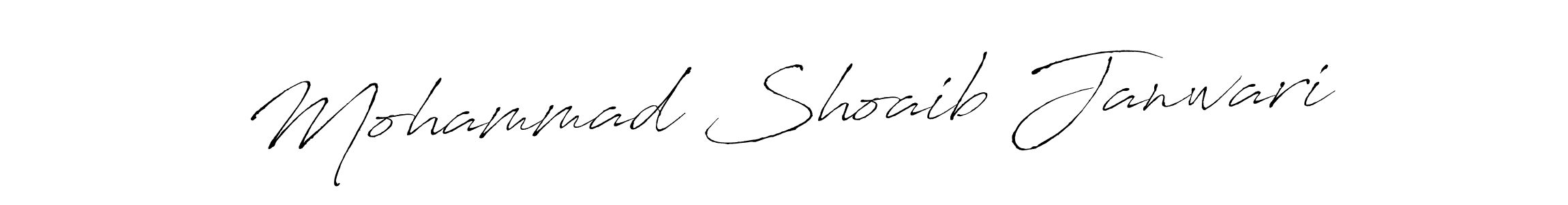 How to make Mohammad Shoaib Janwari name signature. Use Antro_Vectra style for creating short signs online. This is the latest handwritten sign. Mohammad Shoaib Janwari signature style 6 images and pictures png