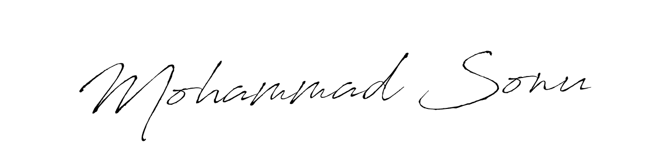 Make a beautiful signature design for name Mohammad Sonu. With this signature (Antro_Vectra) style, you can create a handwritten signature for free. Mohammad Sonu signature style 6 images and pictures png
