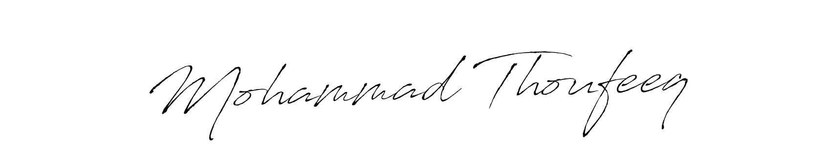 Use a signature maker to create a handwritten signature online. With this signature software, you can design (Antro_Vectra) your own signature for name Mohammad Thoufeeq. Mohammad Thoufeeq signature style 6 images and pictures png