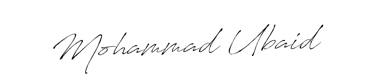 Also we have Mohammad Ubaid name is the best signature style. Create professional handwritten signature collection using Antro_Vectra autograph style. Mohammad Ubaid signature style 6 images and pictures png
