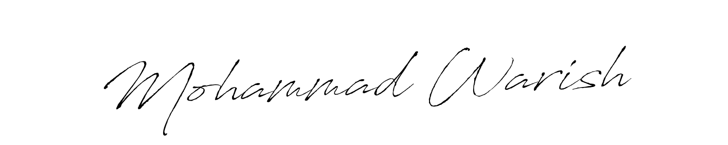 Make a beautiful signature design for name Mohammad Warish. With this signature (Antro_Vectra) style, you can create a handwritten signature for free. Mohammad Warish signature style 6 images and pictures png