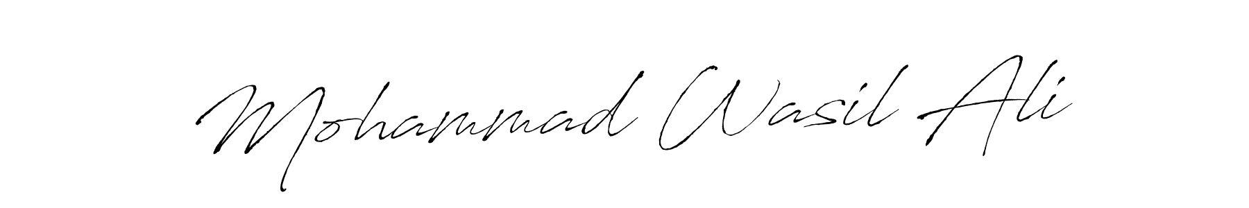 The best way (Antro_Vectra) to make a short signature is to pick only two or three words in your name. The name Mohammad Wasil Ali include a total of six letters. For converting this name. Mohammad Wasil Ali signature style 6 images and pictures png